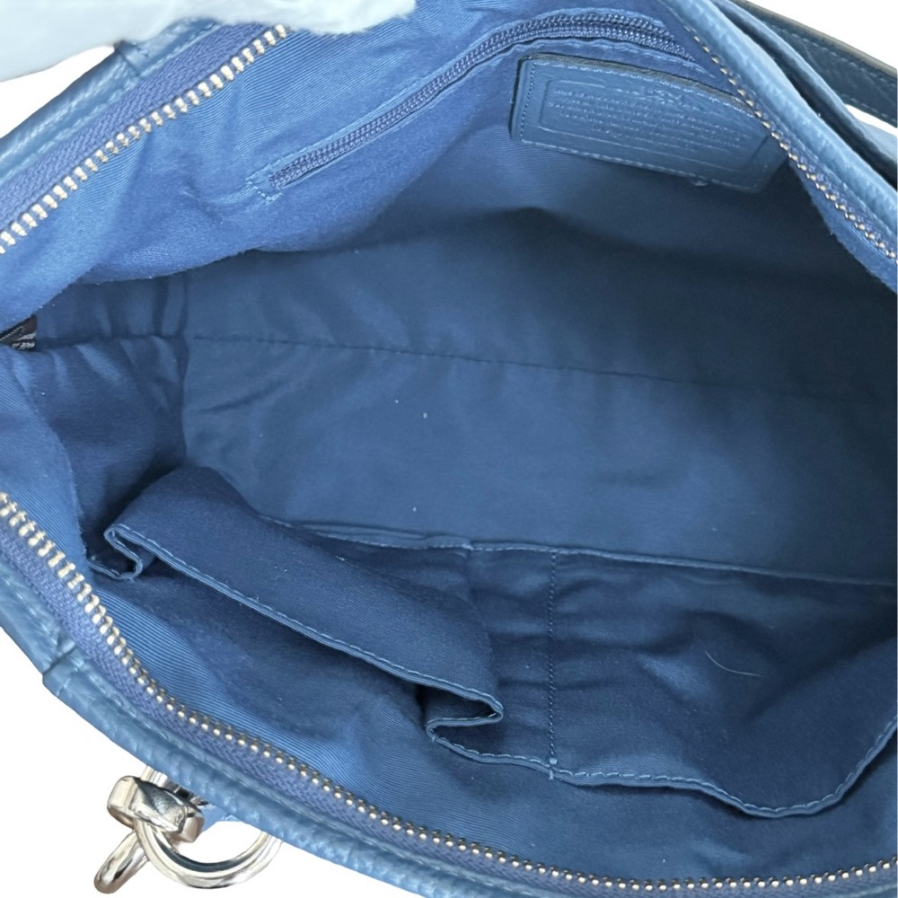 Authentic Coach Mini Ellis Blue Leather Satchel Crossbody Handbag - Picture 10 of 13